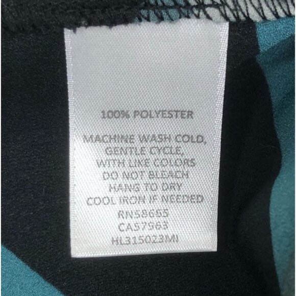 Nordstrom Trouve zip front long sleeved blouse Women's Size Small Geometric Exce - Picture 4 of 6